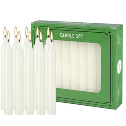 20 Ivory White 4-Inch Stick Candles, Drip-Free, Smokeless, Unscented, Household Dinner Candles, Hand-Poured, High-Quality, Suitable for Churches, Homes, Weddings, Parties, Seasonal Celebrations, Emergencies, and Home Decoration, Perfect for Thanksgiving, Valentine's Day, Father's Day, Mother's Day, Teacher's Day