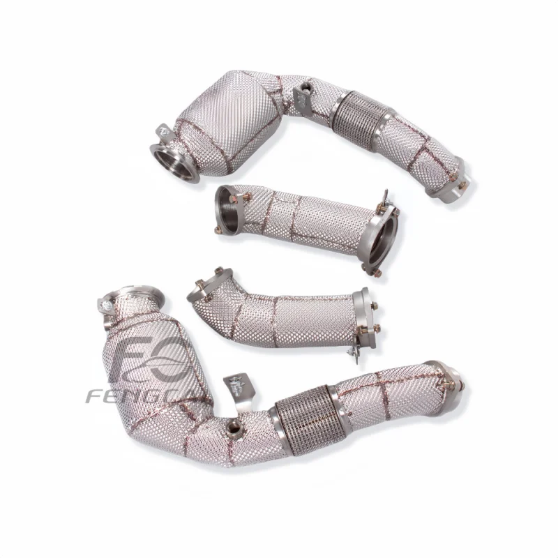 High-flow Downpipe Front Pipe Exhaust for BMW M5 G90 4.4T 2025 Stainless Insulation Enhances Performance and Power Upgrade