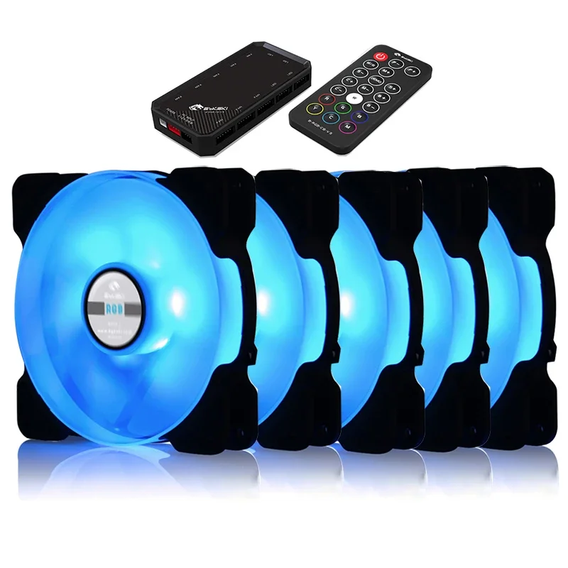 

Bykski Adjust RGB Охлаждающий вентилятор 120 мм Корпус ПК Бесшумный вентилятор Компьютерный радиатор Кулер Охлаждающий светодиодный светильник Контроллер 12 В Тихий радиатор