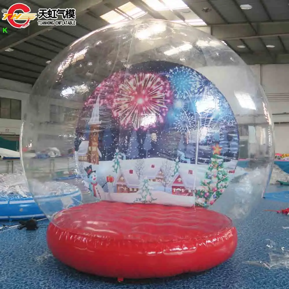

Fast Shipping 2m/3m/4m Dia Giant Inflatable Snow Globe Bubble Tent for Christmas Party Decoration Transparent Bubble Dome Tents