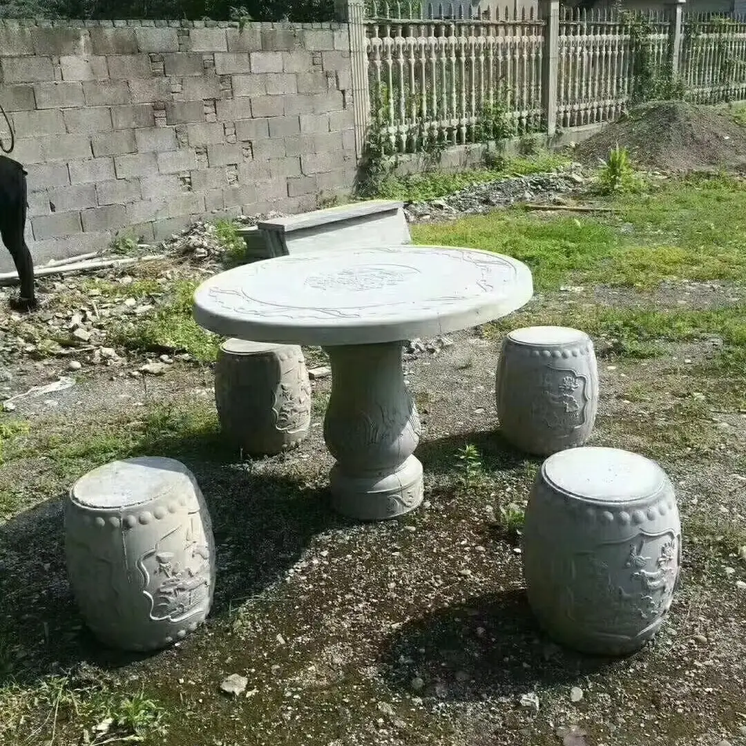 100*68cm Flower Pot Molds Antique Cultural Cement Table Stool Model, Scenic Spot Casual Round Table Stool Mold
