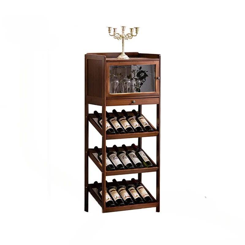 

European Floor Bar Cabinet Wine Rack Hotel Restaurant Storage Display Shelf Living Room Wine Bottle Holder Meuble Home Furniture