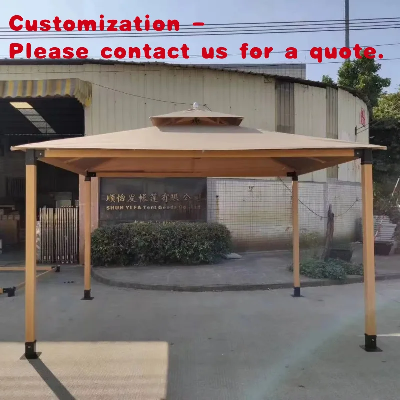 

на заказ.Полиэстер водонепроницаемый огнестойкий металлический стальной крыши садовый павильон огнестойкие навесы для использования на открытом воздухе