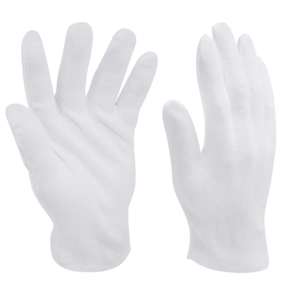 10 пар рабочих перчаток, хлопковые дышащие прочные защитные перчатки для садоводства и промышленной уборки, белые Xl