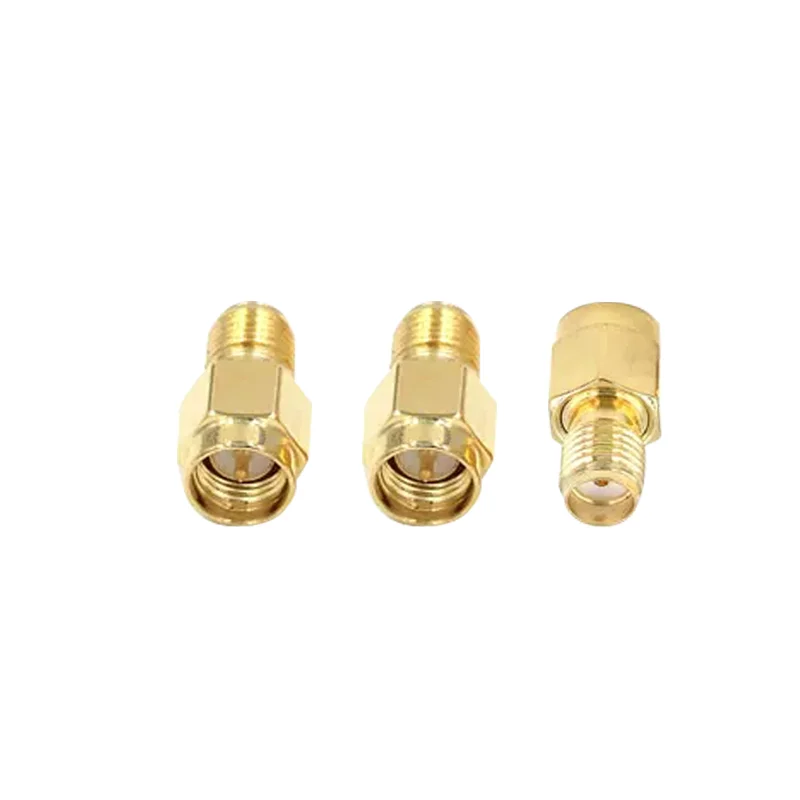 10pcs SMA Male To SMA Female RF Coaxial Connector Brass Adapter for Wifi Antenna Cable