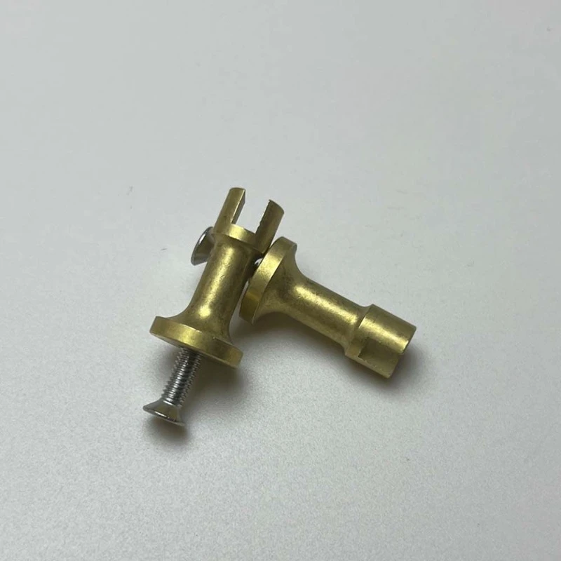 Small, brass model strut 2 packs, with white steel screws