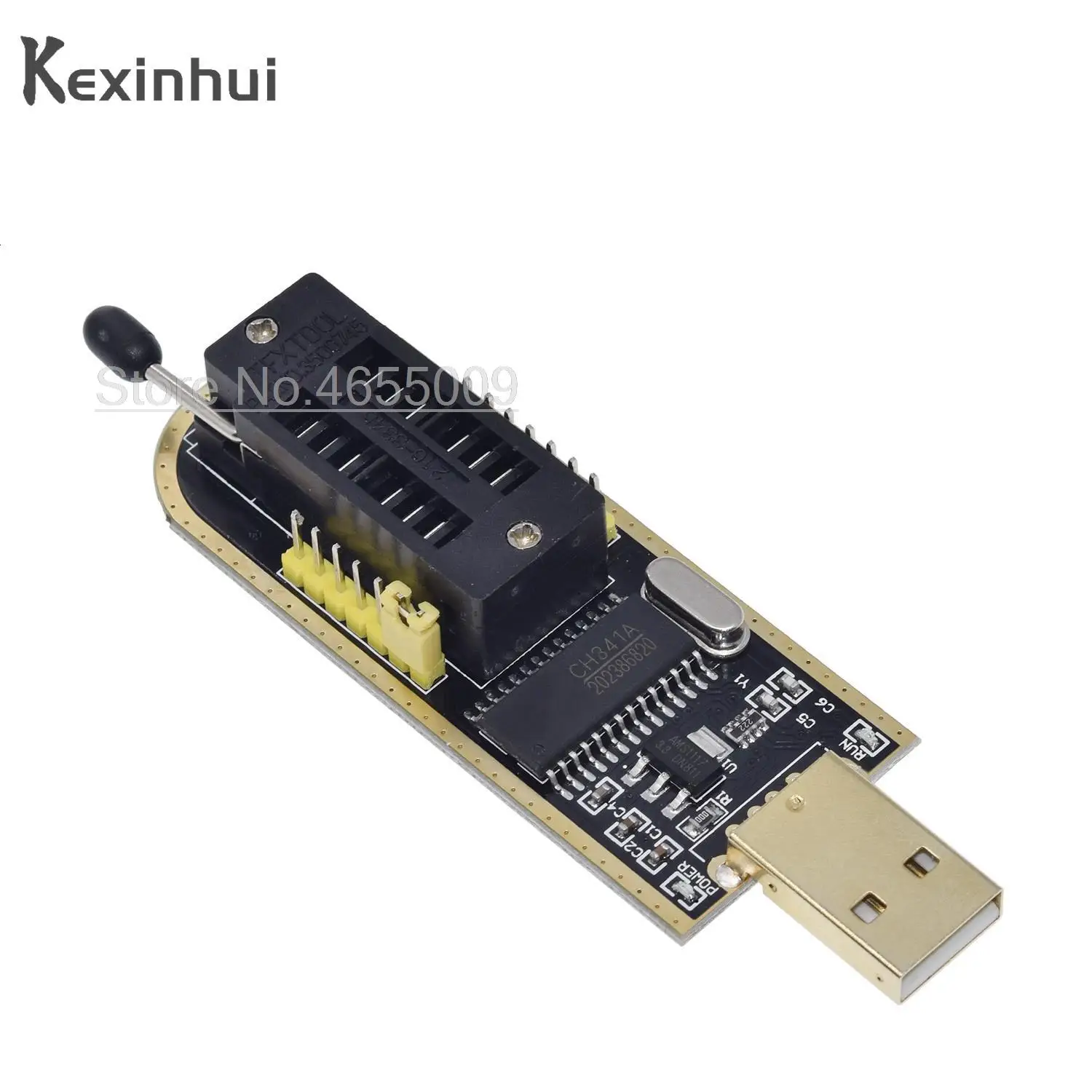 CH341A 24 25 Series EEPROM Flash BIOS USB Programmer Module + SOIC8 SOP8 Test Clip + 1.8V adapter + SOIC8 adapter DIY KIT