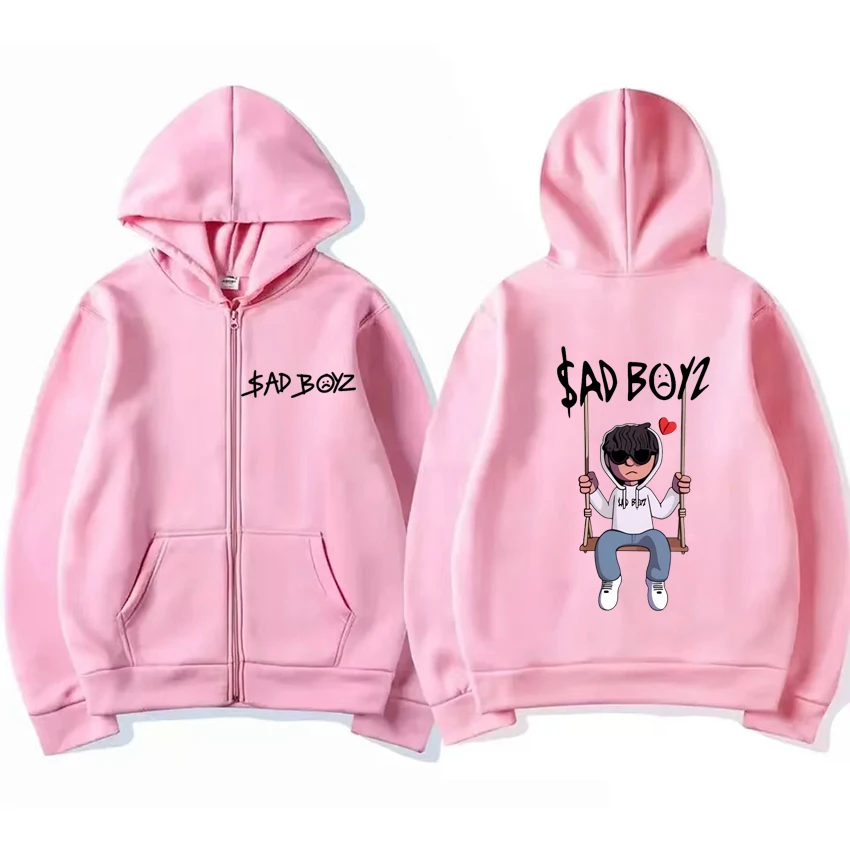 Hot sale Junior H Sad boyz Love Graphics Sweatshirt Jacket Men Women Fashion Fleece Zipper Hoodie coat Unisex Casual pullovers