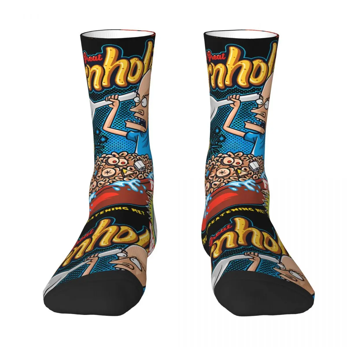 Hip Hop Retro Masterful Crazy Men's compression Socks Unisex Beavis and butt-head Harajuku Pattern Printed Funny Novelty Happy