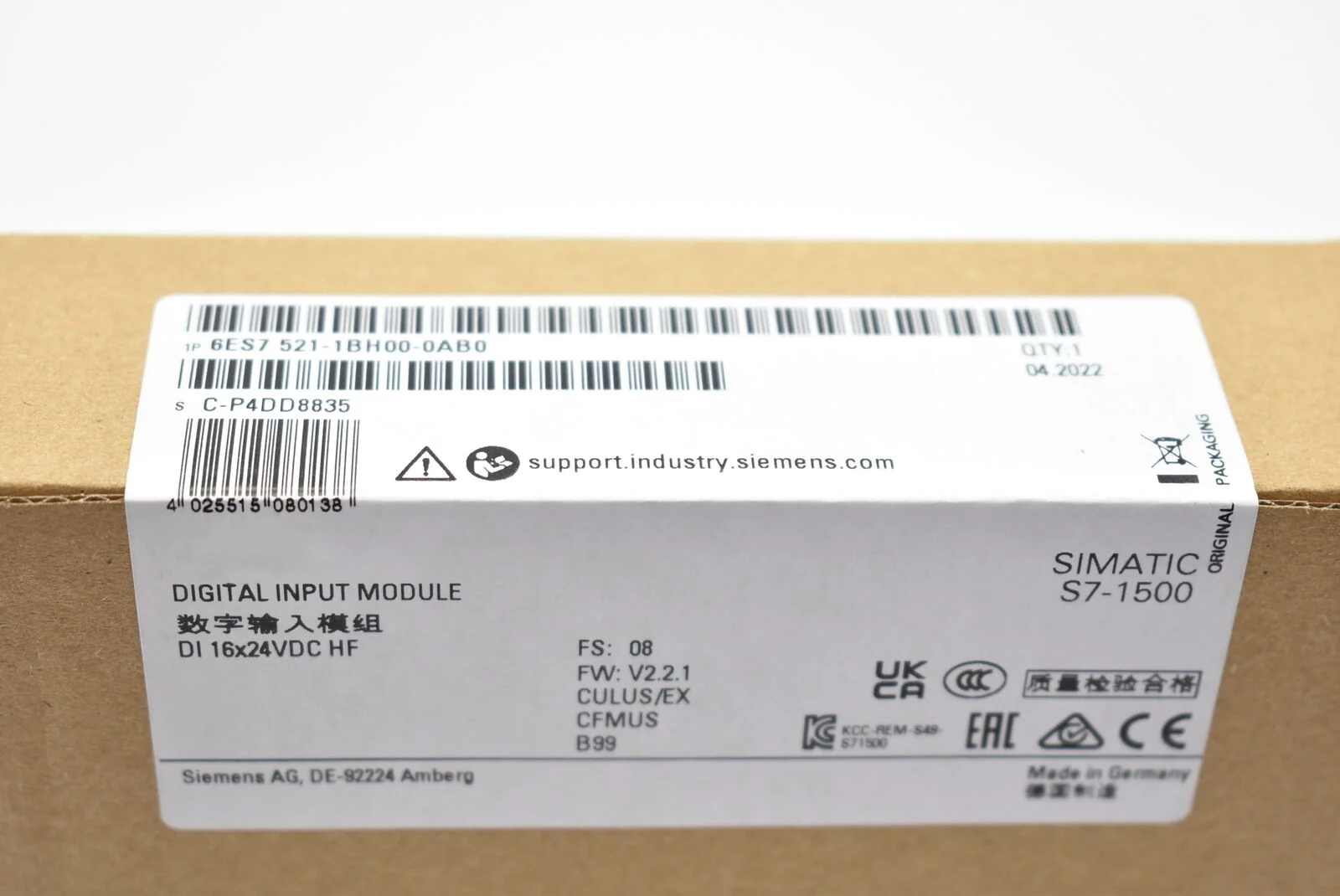 

NEW SIMATIC ET200SP 6ES7521-1BH00-0AB0 DIGITAL INPUT MODULE 1Y WARRANTY