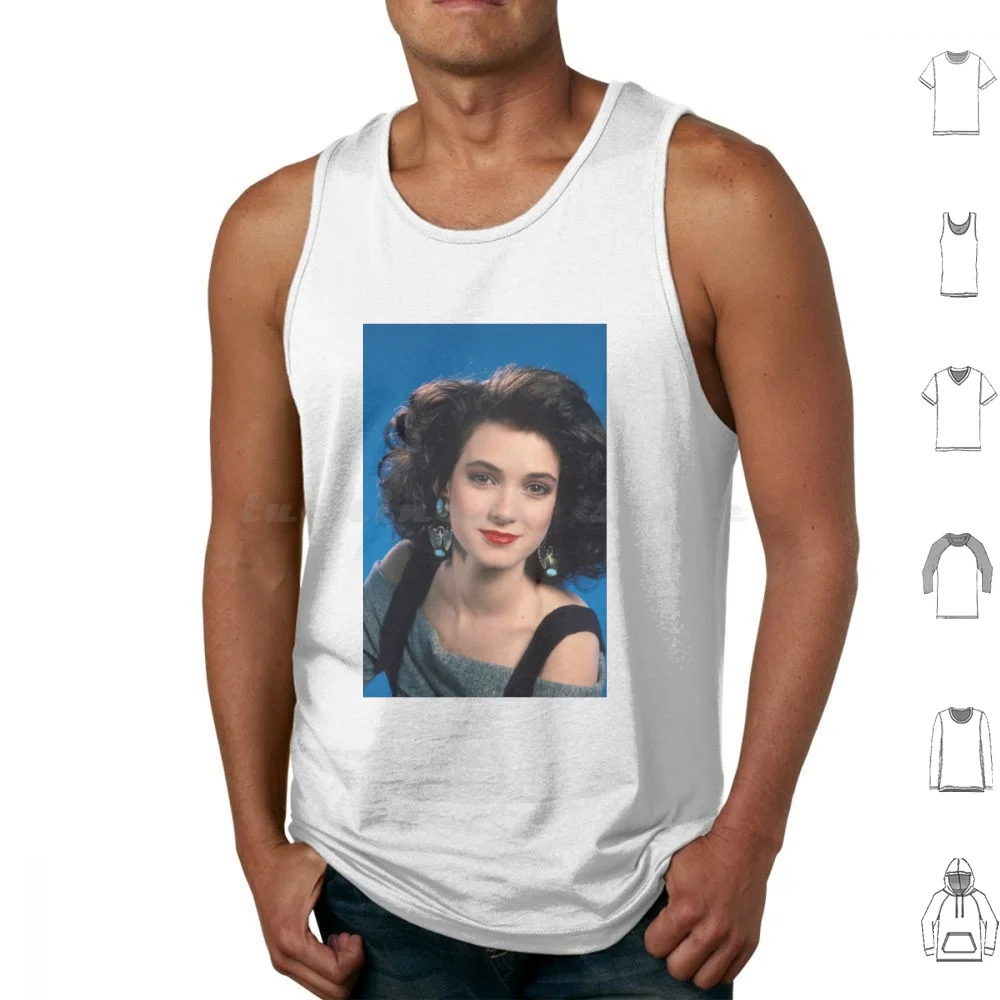 Winona Ryder-Young Tank Tops Print Cotton Winona Ryder Winona Ryder Netflix Jhonny Depp Model Models Modeling