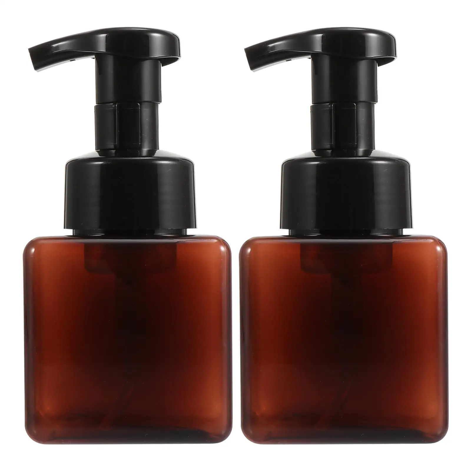 

2 Pcs Mousse Sparkling Bottle Foaming Liquid Press Pump Lovely Make-up Container Handwashing Fluid Travel
