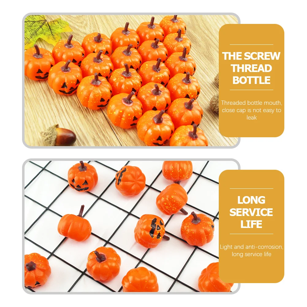 

16Pcs Fake Small Pumpkins Lifelike Plastic Pumpkins for Halloween Home Decor Kitchen Table Decoration DIY Wreath Party Theme