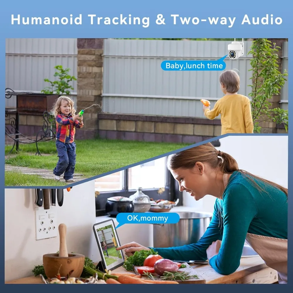 sistema de câmera de segurança doméstica externa