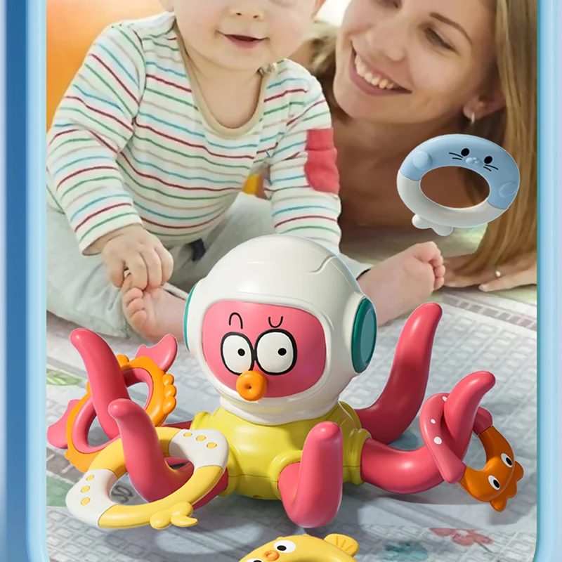 Zabawki do kąpieli dla niemowląt Multi Tactile Grasp Sensory Toy Cartoon Animal Octopus Rzucanie okuciem Gra Basen wodny Prysznic plażowy dla dzieci