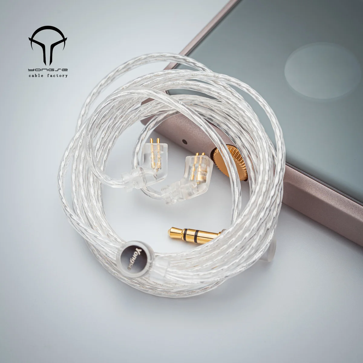 كابل YONGSE Sylvyr مطلي بالفضة ونحاس كريستالي واحد