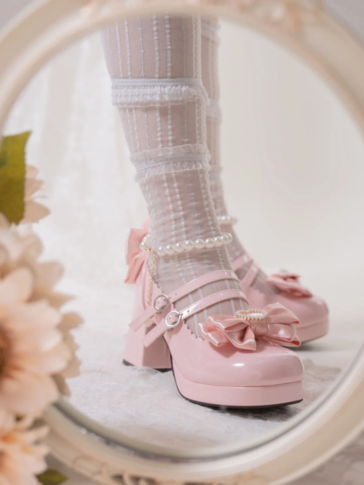 Lolita shoes new Japanese cute round toe Lolita shoes single shoes for women