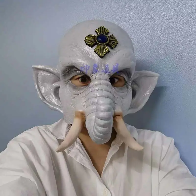 

Realistic Elephant Headset Animal Masquerade Mask Full Face Cosplay Prom Show Halloween Party Carnival Decorate Good Luck Funny