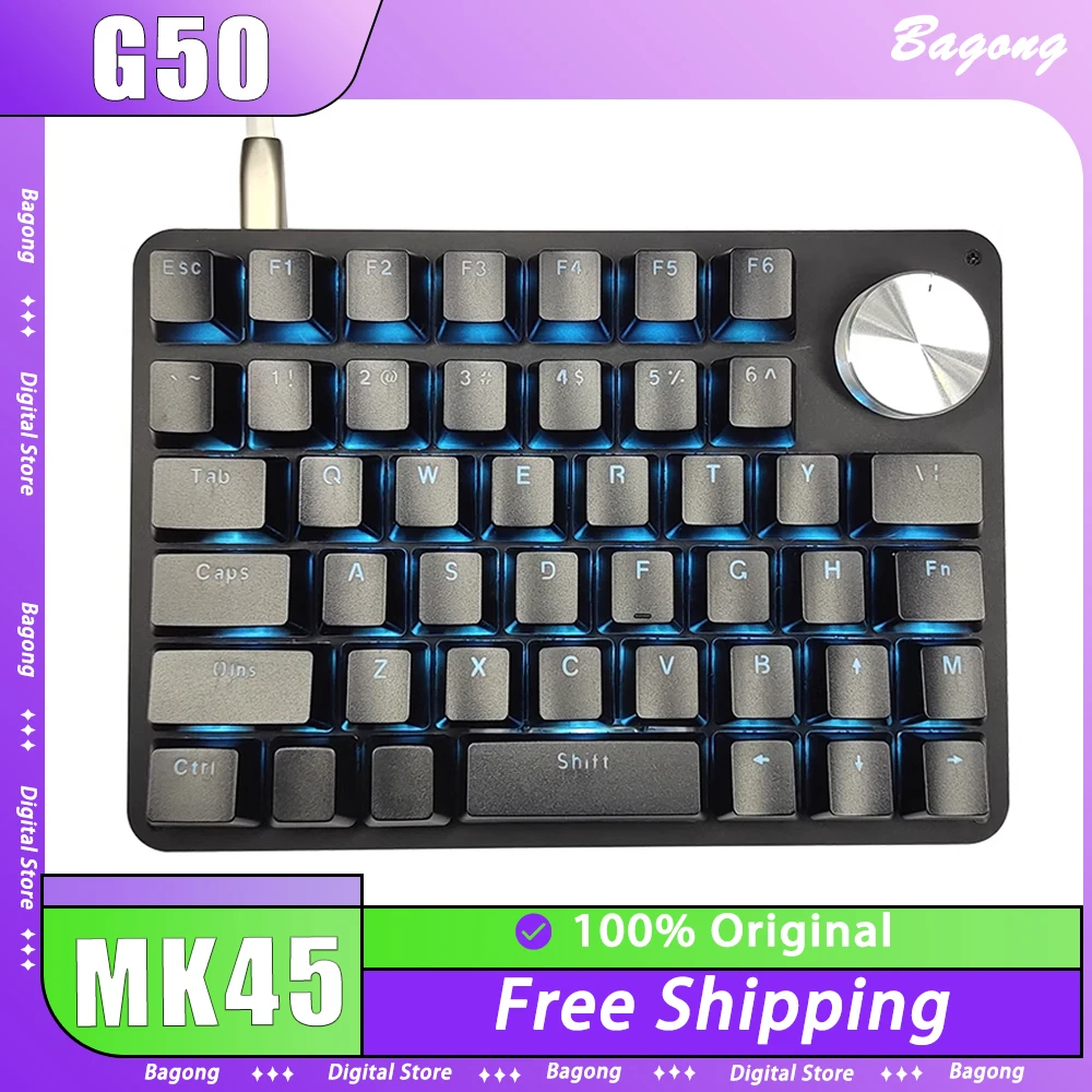 

G50 Mk45 Mechanical Keyboard RGB Numpad Knob Macro Programming Mini Keyboard Ergonomics Accessories Drawing Design Gift Office