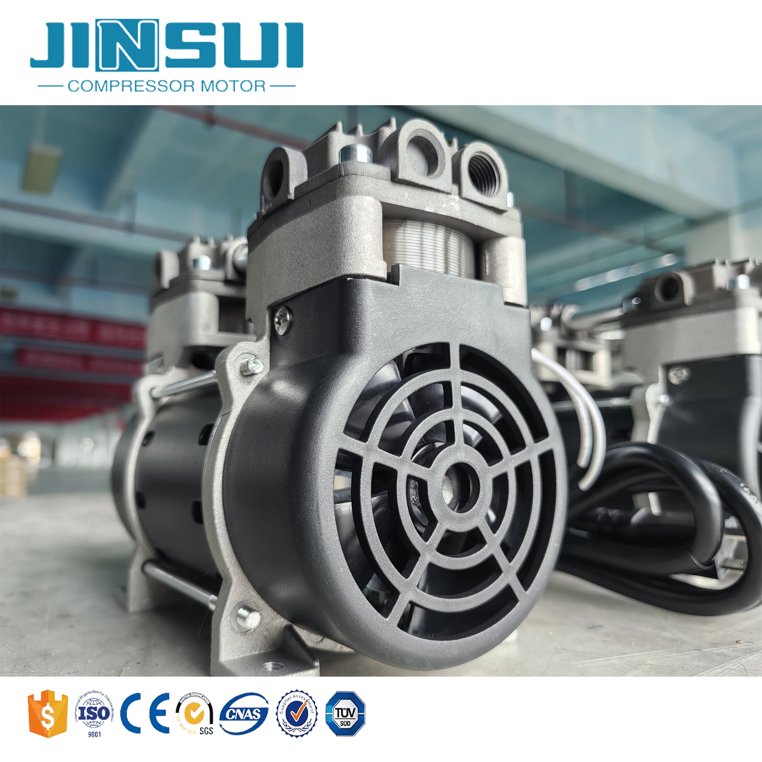 180W 50L/Min Portable Vacuum Pump Oil-free Silent Compressors Machine Head