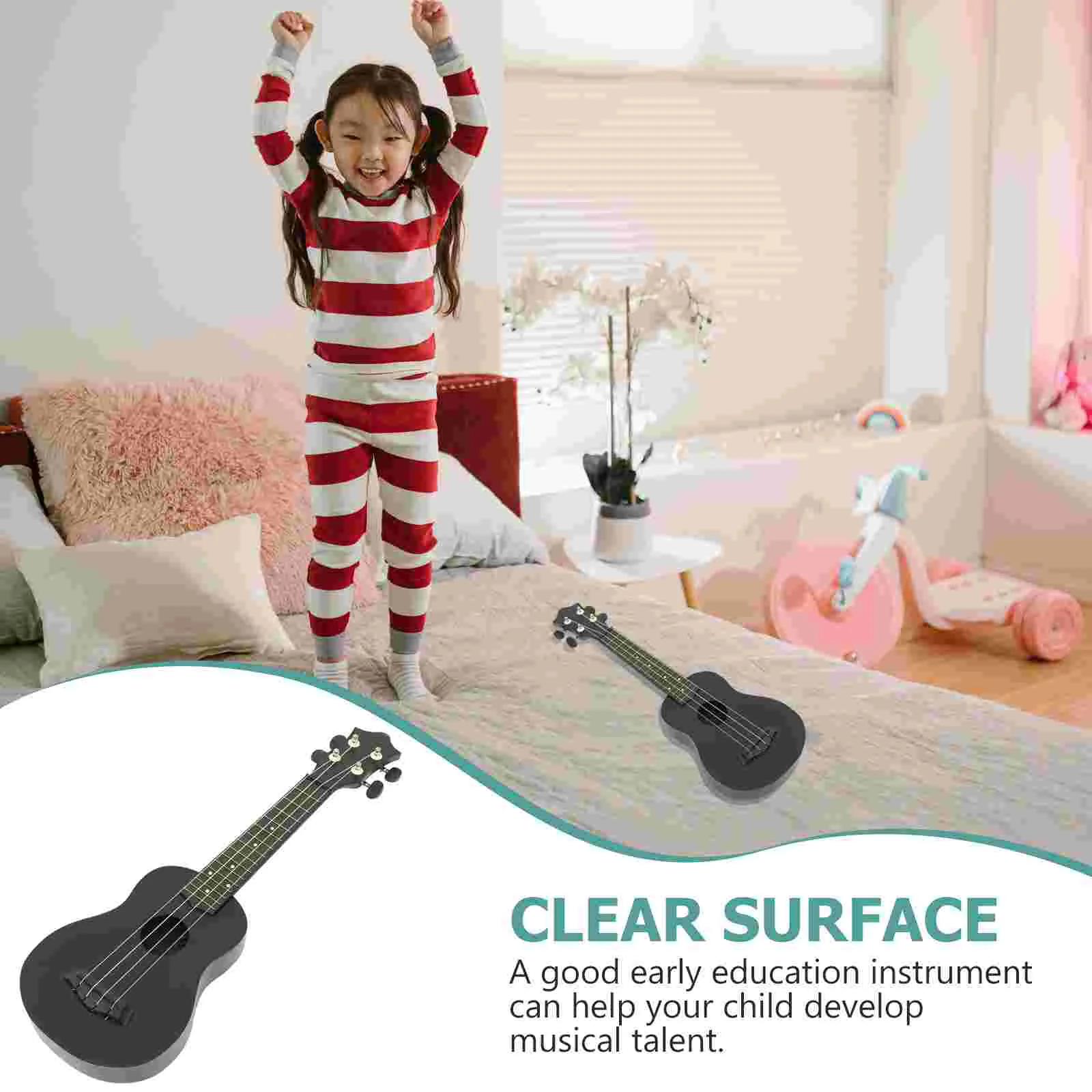 Four String Ukulele Kids Acoustic Guitar Wooden Soprano Guitars Aldult Carbon Fiber Child