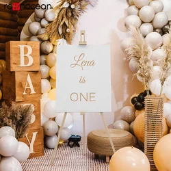 Happy Birthday Sticker Birthday is ONE Baby Party Sticker for Welcome Sign Reception Board personalized name Birthday Party E864