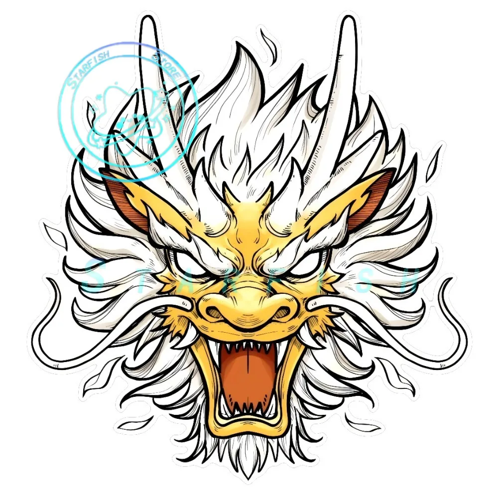 

Наклейка с рисунком дракона, тотем монстра, царапина, водонепроницаемая наклейка на бампер, подходит для стен автомобиля и мотоцикла, материал ПВХ