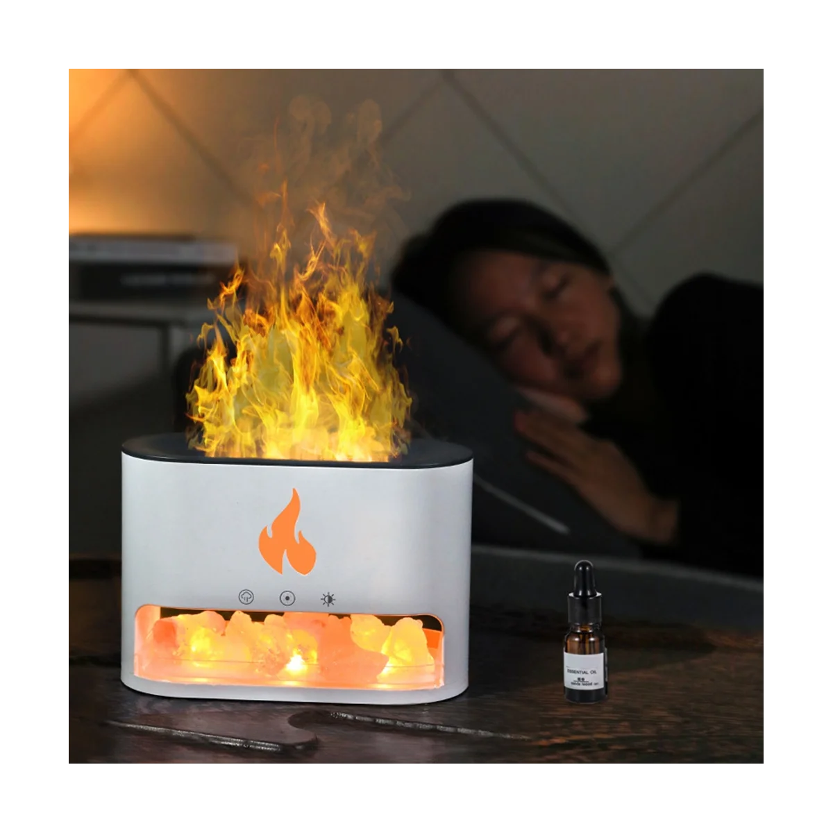 Diffuseur d'huiles essentielles d'aromathérapie avec lumière noire, humidificateur d'air froid électrique à ultrasons, lampe USB