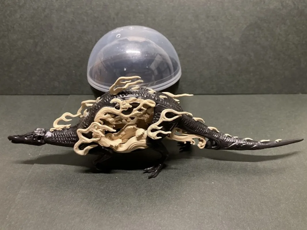 Zabawki SO-TA w kapsułkach, niespodzianki, ilustrowana encyklopedia stworzeń fantasy IV Ryu Shimiya Miyabori, figurki do składania dinozaurów