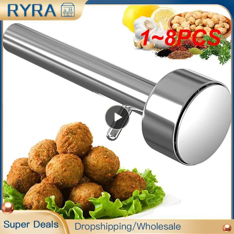 1~8PCS Stainless Steel Large Falafel Ball Making Scoop Mold Meatball Machine Pressing Maker Non-Stick Kitchen Accessories