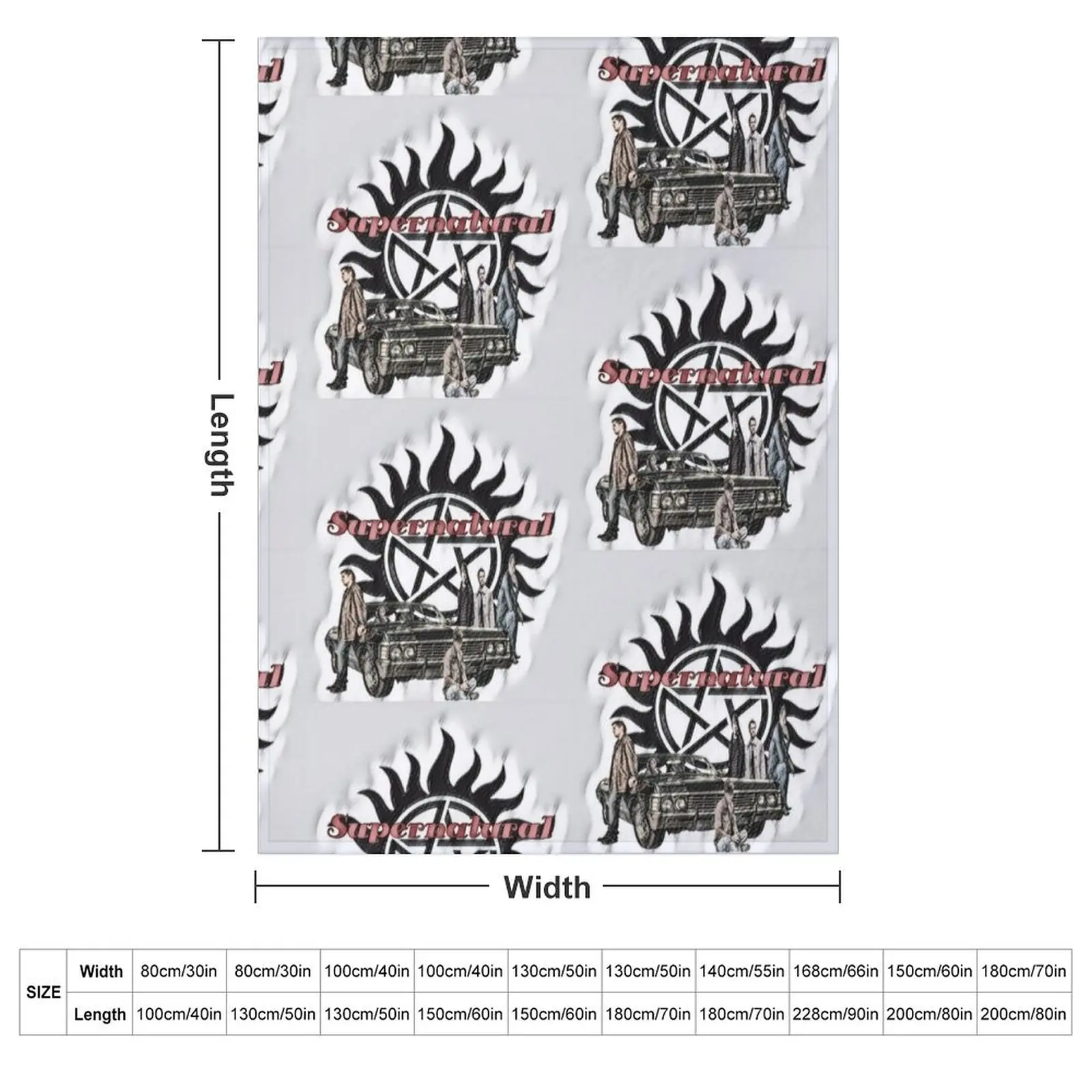 Supernatural Family Throw Blanket Polar Travel Moving Stuffeds Soft Big Soft Blankets