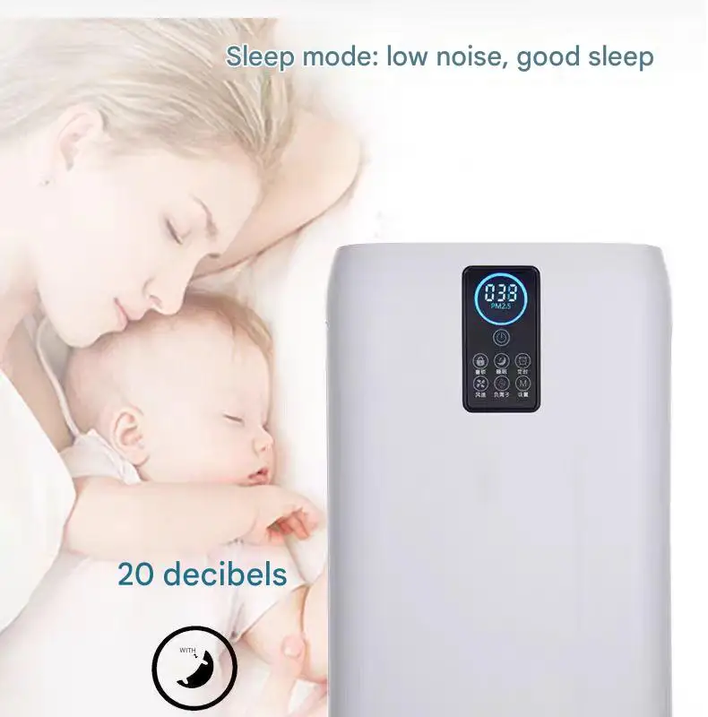 Flexibel voor gebruik in ziekenhuisgymnastiek of hal Slimme draagbare Hepa-luchtreiniger voor thuis en huisdieren voor kamers