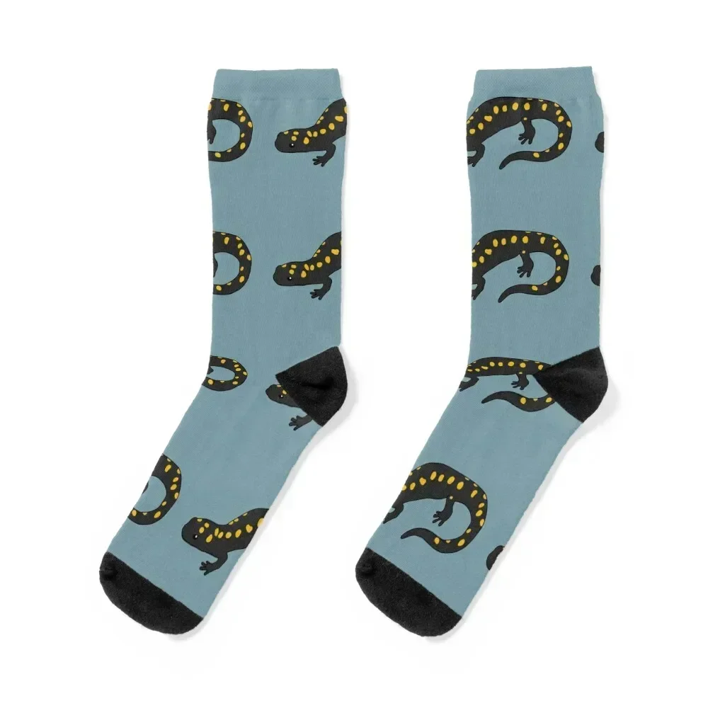 

Yellow Spotted Salamander Socks Climbing heated soccer anti-slip gifts Socks Women Men's