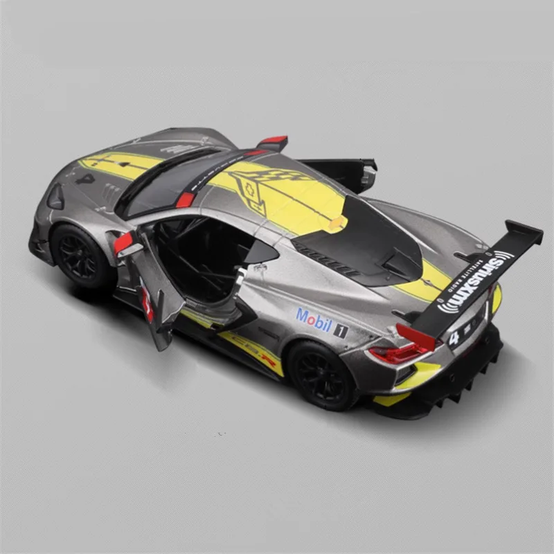 1:24 2020 Chevrolet Corvette C8 R Alloy Sports Car Model Diecasts Metal Racing Vehicles Car Model Simulation Childrens Toys Gift