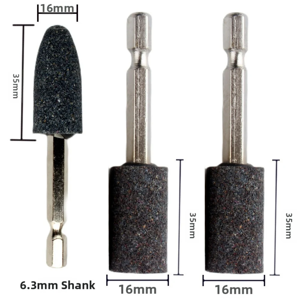 3pcs 16mm Hexagonal Shank Grinding Wheel Ening Head Non-slip Grip Grinding Drill Tool For Metal Wood Glass And Hardened Steel