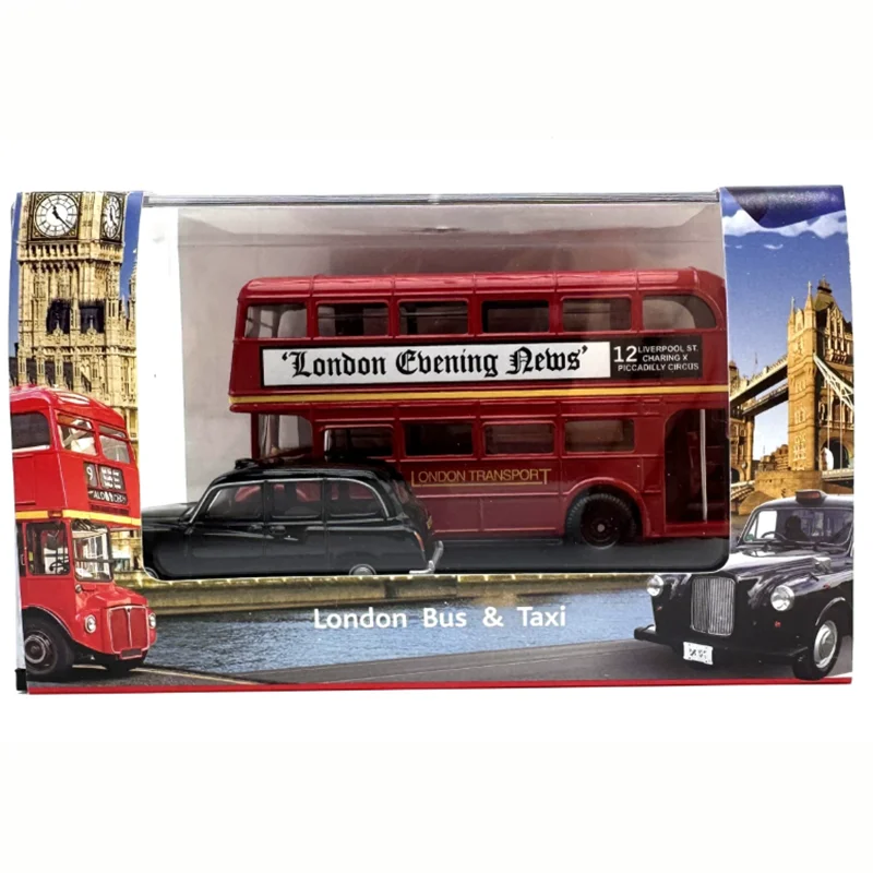 OXFORD 1:76 Scale London Double Decker Bus Taxi Alloy Car Model Hobby Gift Static Display Decoration Toy Desktop Creative