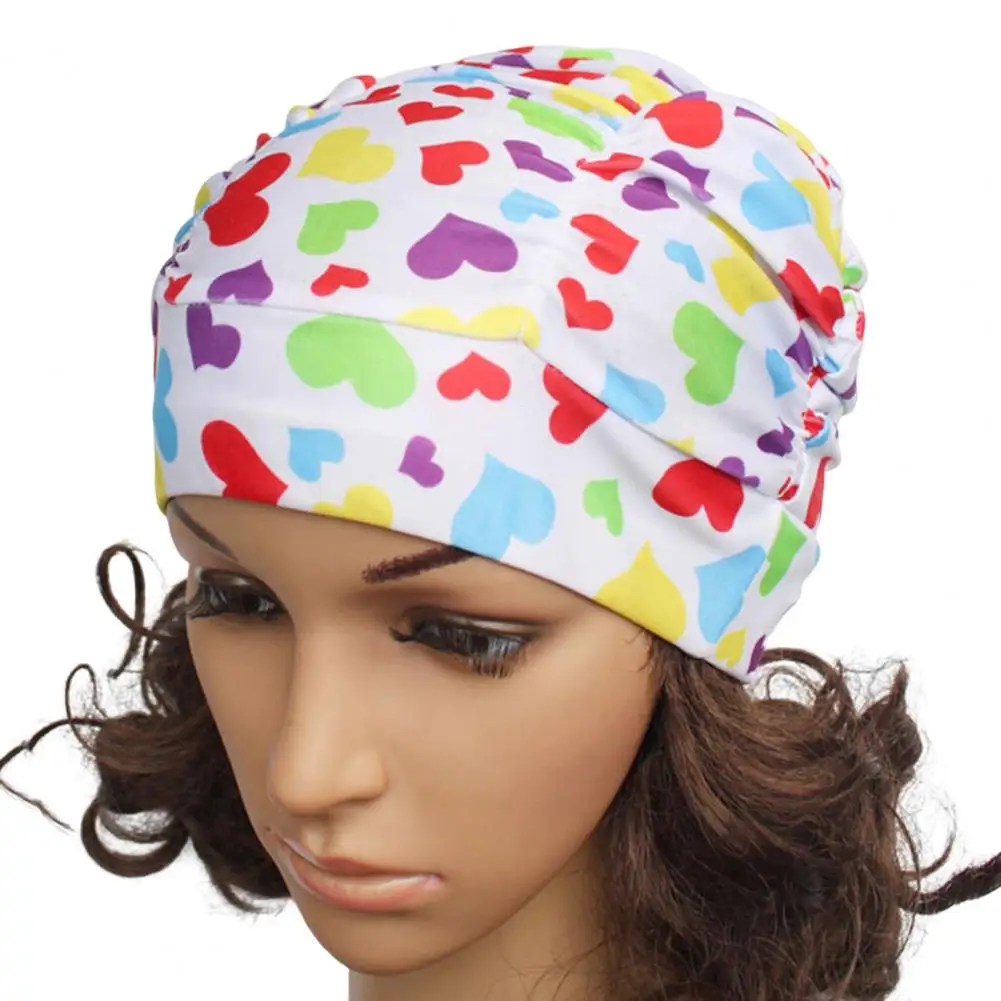 Swimming Hat Long Short Hair Pleated Swimming Pool Hat Waterproof Nylon Quick Dry Women Men Swim Bathing Caps Elastic Swim Caps