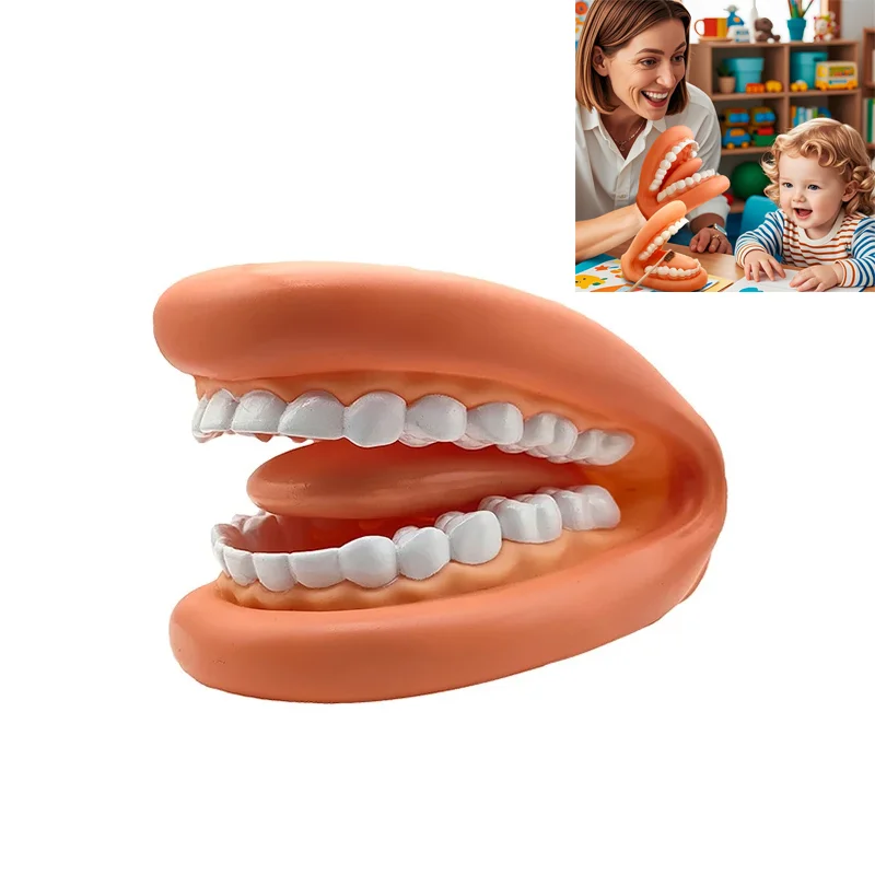 Mighty Mouth Hand Puppet with Movable Jaw Tongue for Teaching Brushing Flossing and Dental Anatomy to Kids