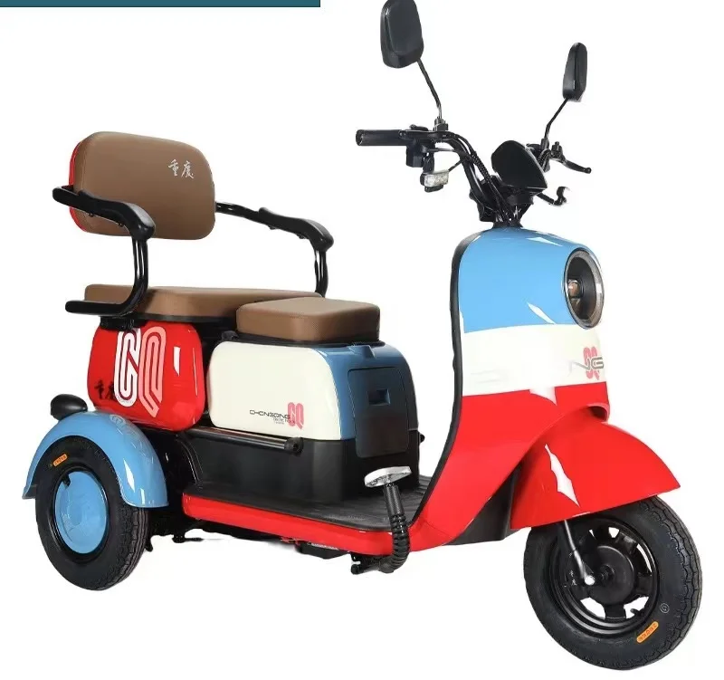 Three wheeled motorcycles electric tricycles 1000W adult electric freight transportation leisure bicycles tricycles