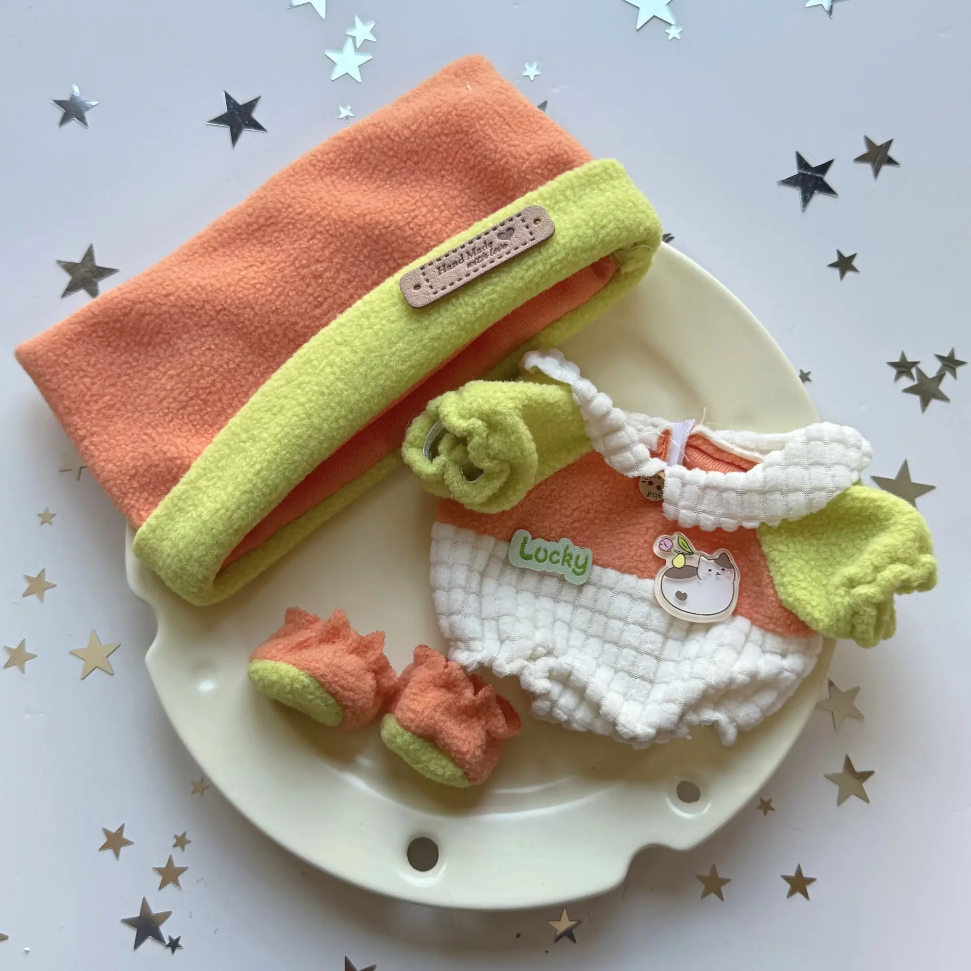 20-centimeter cotton doll clothing cute and sweet set for outing series - Part 3 view 5