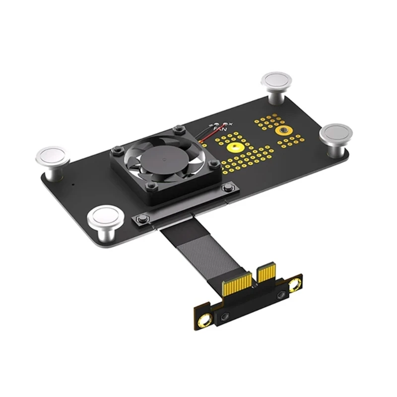 NVME-PCIE 확장 보드 5/10CM 케이블에는 냉각 팬 및 컬러 충전 LED 제어 자기 패드가 포함되어 있습니다.