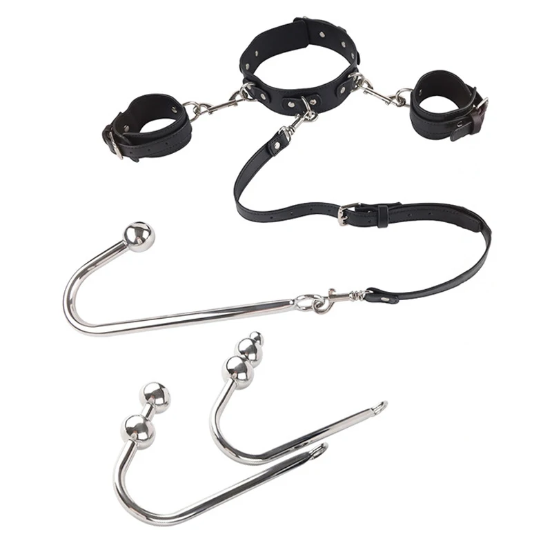 Bdsm Adult Game Tying Handcuffs Bondage Collar Anal Hook Dilator Prostate Stimulato Massager But Plug Exotic Accessorie Sex Toys