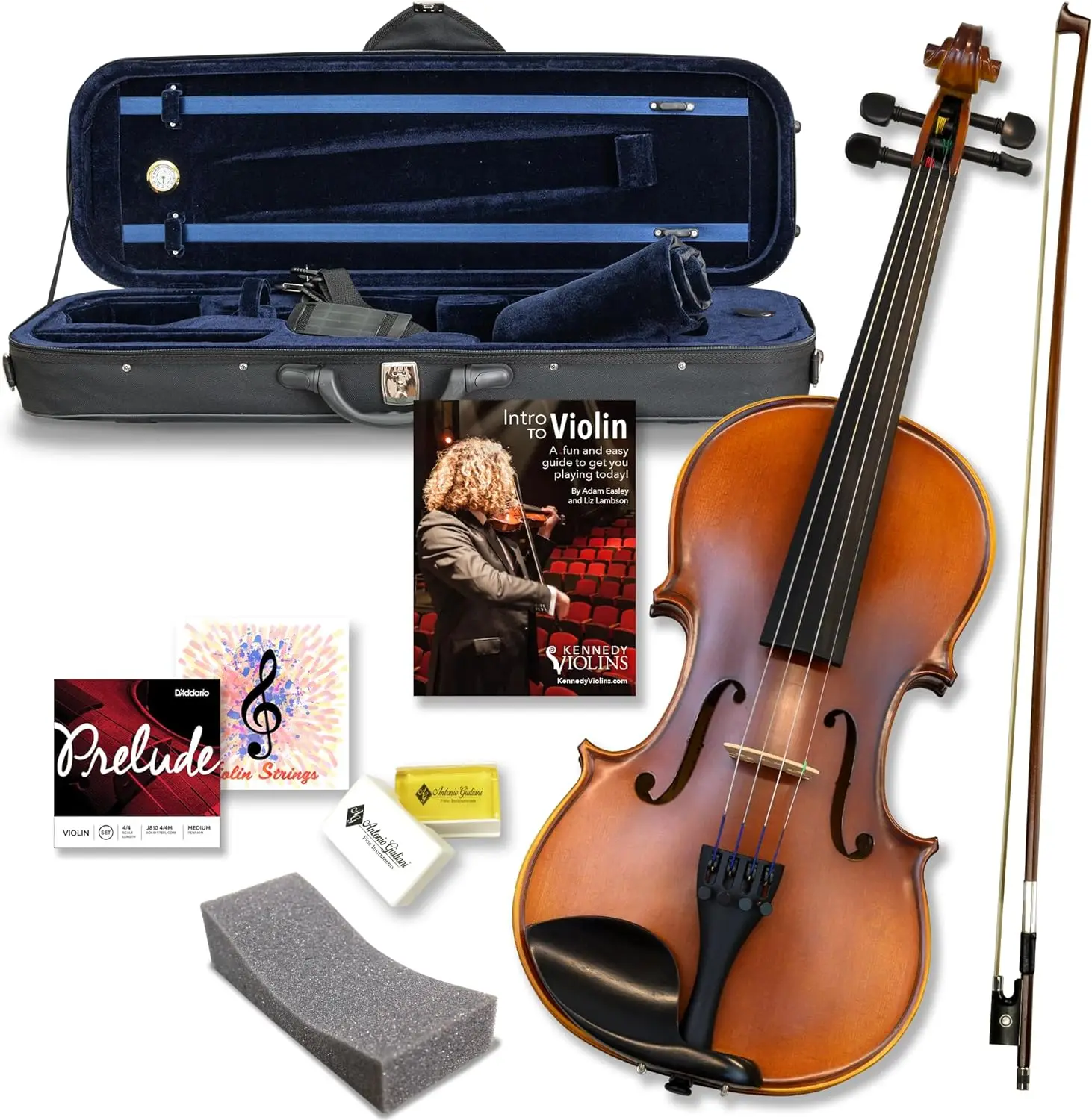 

Bunnel Premier Violin Clearance Outfit 1/16 Size -Carrying Case and Accessories Included- Solid Maple Wood and Ebony Fittings By