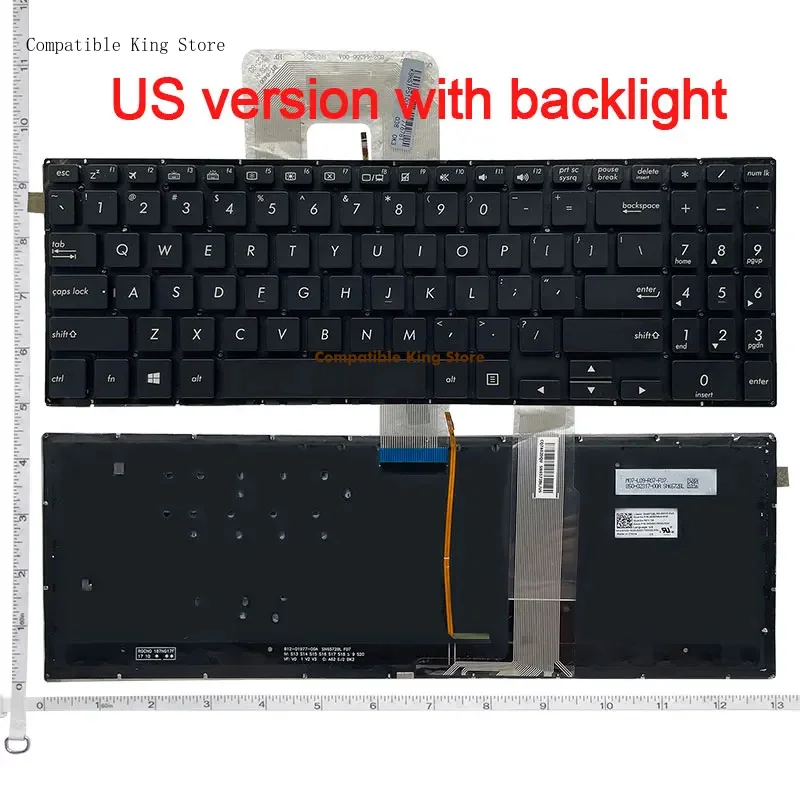 L+For US Keyboard ASUS VivoBook TP510 TP510U TP510UF TP510UA TP510UQ Backlight