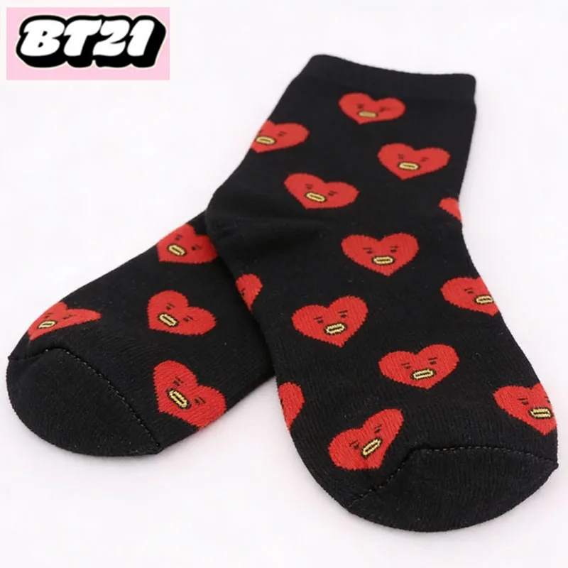 

BT21 K-POP Socks, Cute and Fashionable Cartoon Personality Creative Kawaii Pure Cotton Sports Long Socks, Gift for Friends 2026