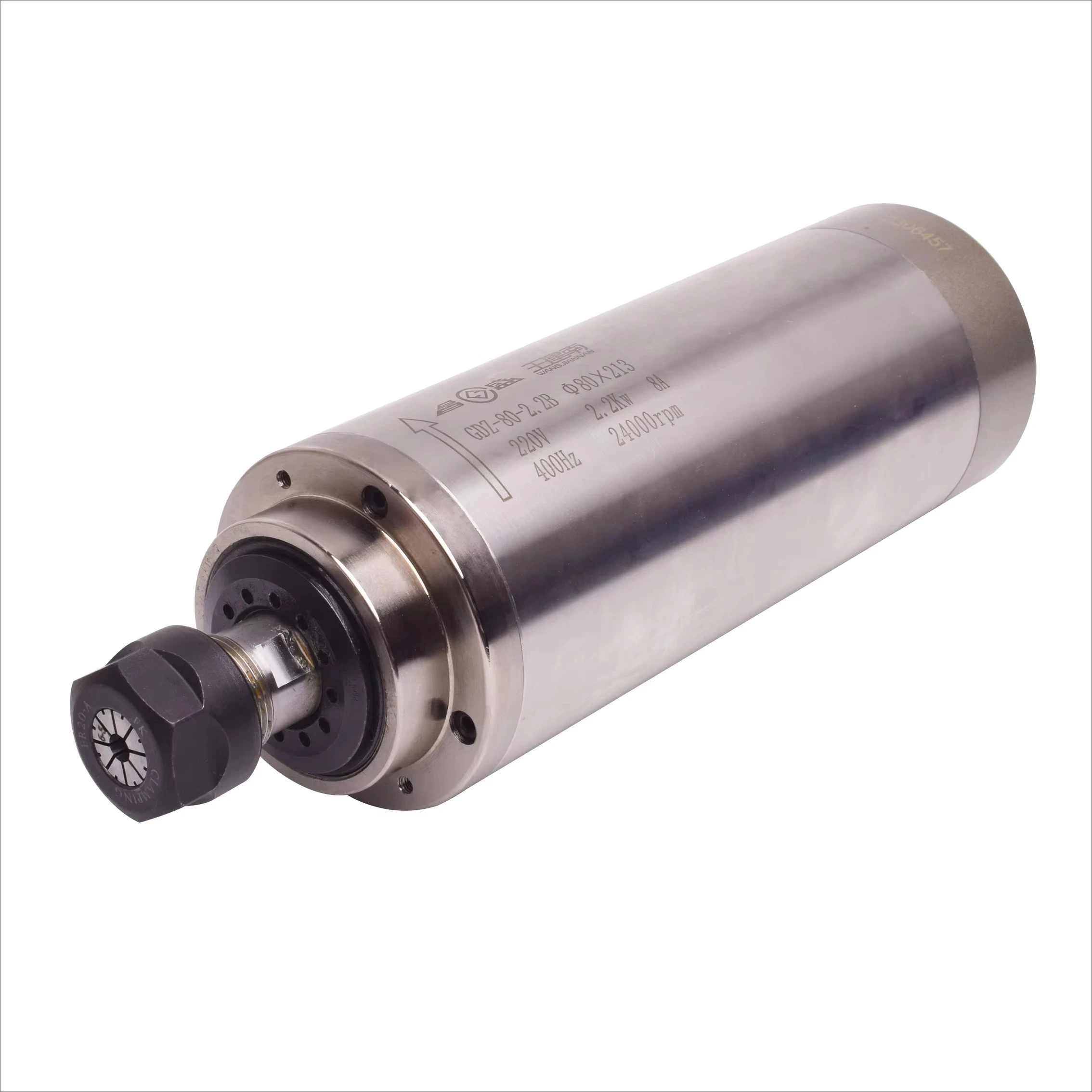2.2kw ER20 Water Cooling Spindle 80mm Spindle for 1325 CNC Router Machine Engraving Cutting MDF Wood Plywood