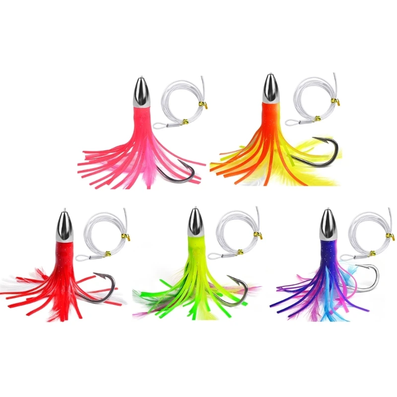 

Squid Skirt Trolling Lures Metal Head Octopuses Squid Skirt Baits Fishing Lures Dropship