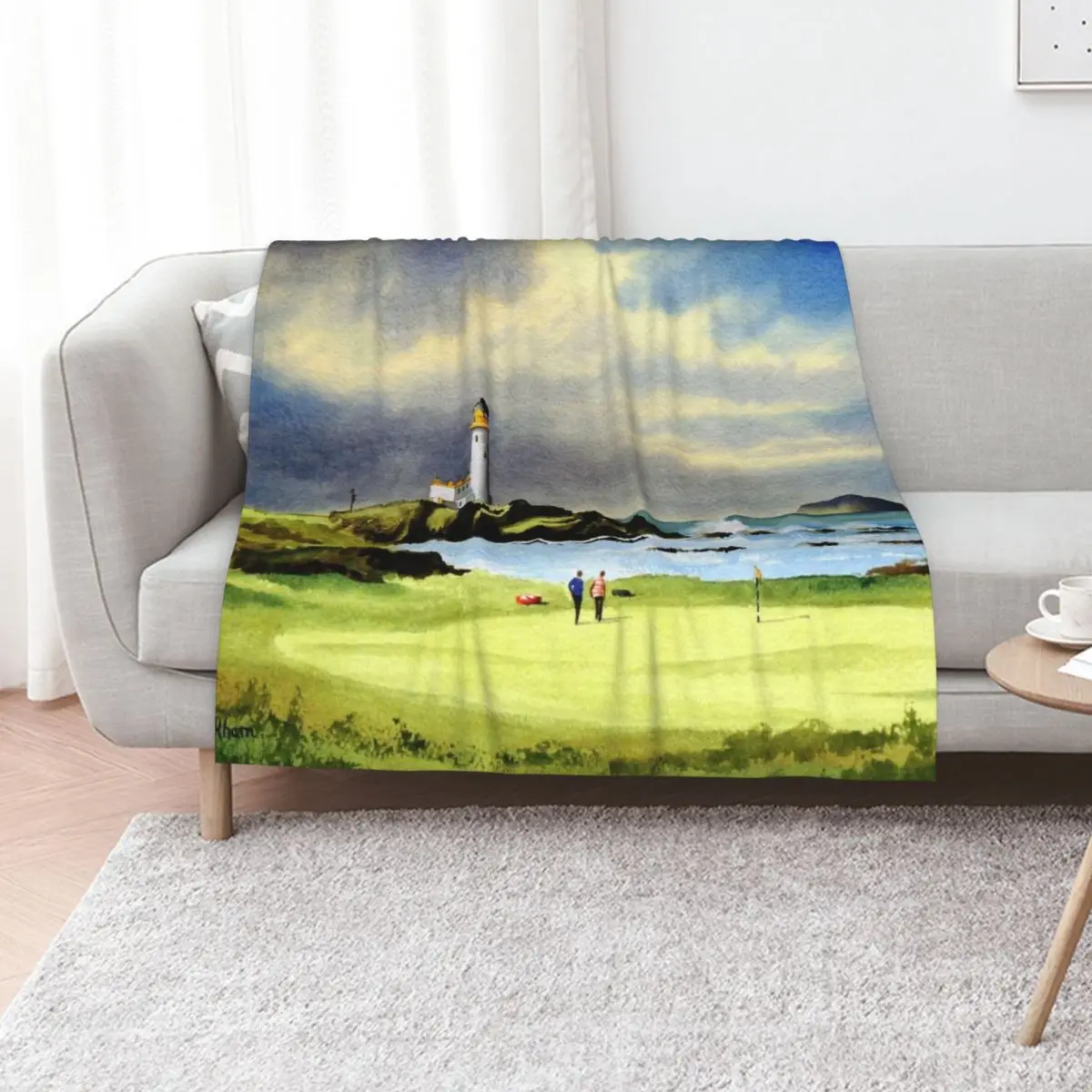 

Turnberry Golf Course Scotland 10th Hole Throw Blanket warm for winter bed plaid wednesday Soft Beds Blankets