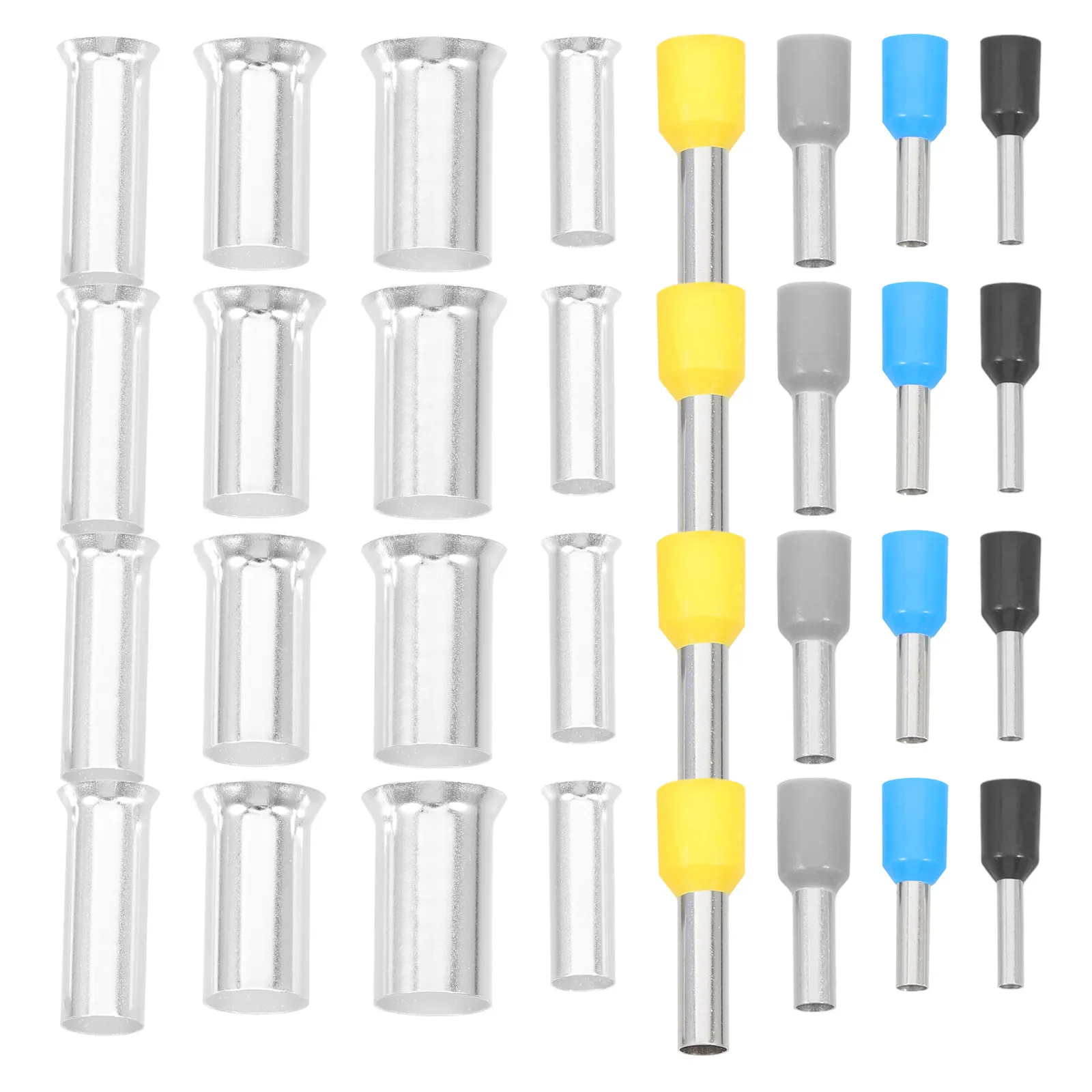 390Pcs Copper Wire Ferrules Kit Insulated Crimp Connectors Cable End Terminals Electrical Wire Connectors 2 4 6 8 10 12 14 16