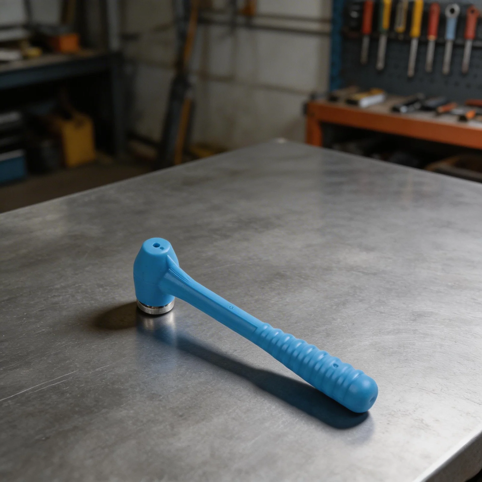 

Soft-Touch Rubber Hammer with Metal Strike Zone for Surface Protection and Functional Striking in DIY Projects